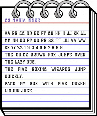 CS Maria Inner Regular animated font preview