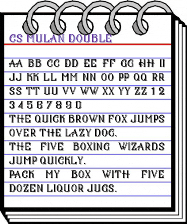 CS Mulan Double Regular animated font preview CS Mulan Double Regular animated font preview