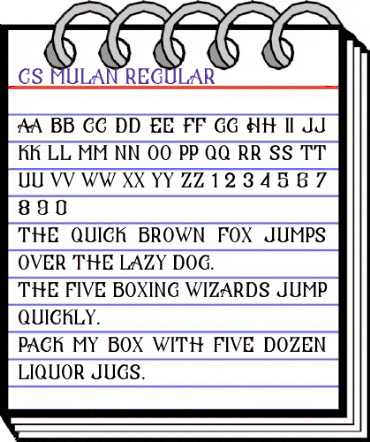 CS Mulan Regular animated font preview