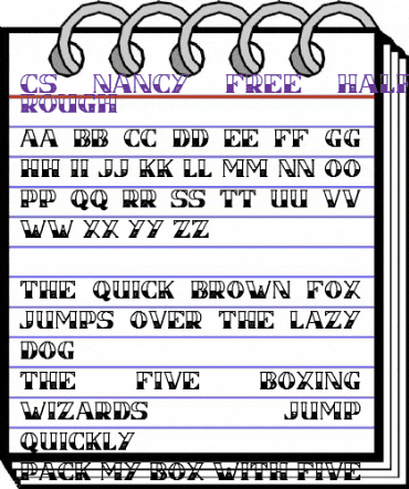 CS Nancy Free HalfblockRough Regular animated font preview