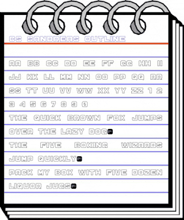CS Sandreas Outline Regular animated font preview