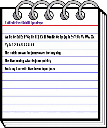 CstBerlinEast BoldTf animated font preview
