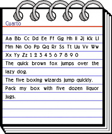 Cuarto Regular animated font preview