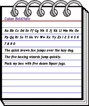 Cuban BoldItalic animated font preview Cuban BoldItalic animated font preview