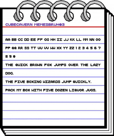 Cube Cavern Regular animated font preview