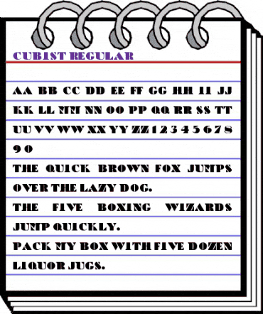 Cubist Regular animated font preview Cubist Regular animated font preview