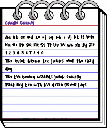 Cuddle Bunny Regular animated font preview