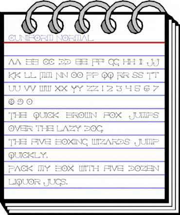 Cuniform Normal animated font preview Cuniform Normal animated font preview