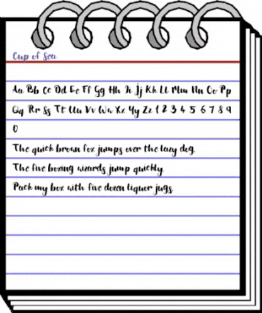 Cup of Sea Regular animated font preview