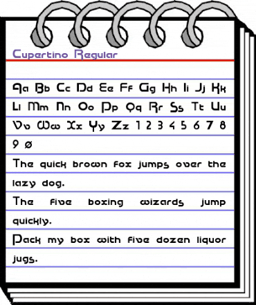 Cupertino Regular animated font preview