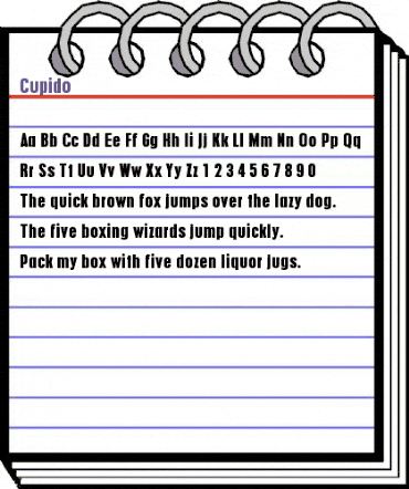 Cupido Regular animated font preview