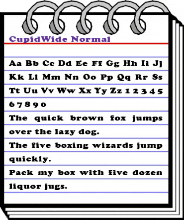 CupidWide Normal animated font preview