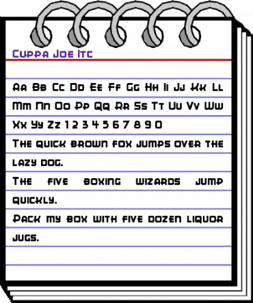 Cuppa Joe Itc Regular animated font preview Cuppa Joe Itc Regular animated font preview
