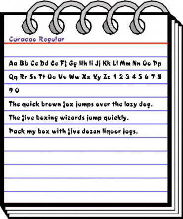 Curacao Regular animated font preview