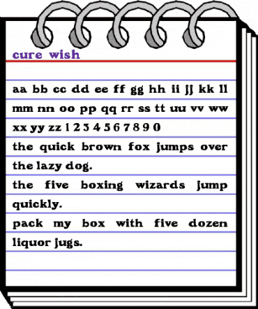 Cure- Wish Normal animated font preview