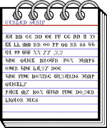 Curled Serif Normal animated font preview Curled Serif Normal animated font preview