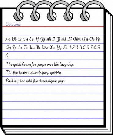 Cursyves Italic animated font preview