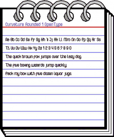 Curvature-Rounded Regular animated font preview Curvature-Rounded Regular animated font preview