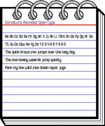 Curvature-Rounded Regular animated font preview