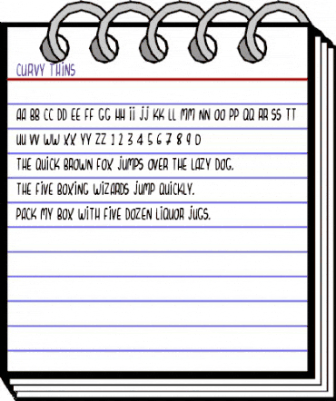 Curvy Thins Regular animated font preview Curvy Thins Regular animated font preview