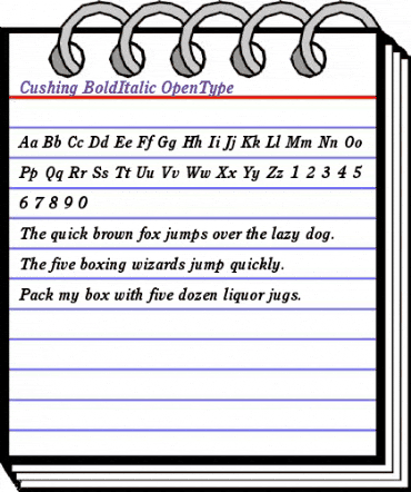 ITC Cushing Bold Italic animated font preview ITC Cushing Bold Italic animated font preview