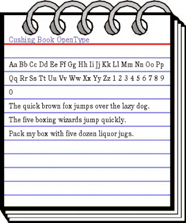 ITC Cushing Book animated font preview ITC Cushing Book animated font preview