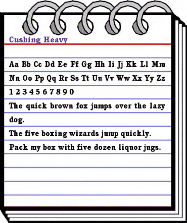 Cushing Heavy animated font preview