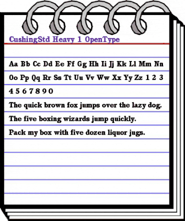 ITC Cushing Std Heavy animated font preview ITC Cushing Std Heavy animated font preview