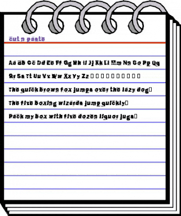 cut n past regular animated font preview cut n past regular animated font preview