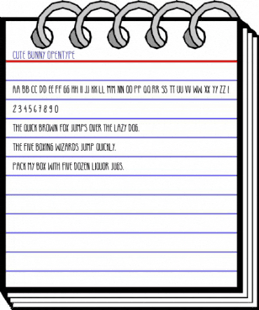 Cute  Bunny Regular animated font preview