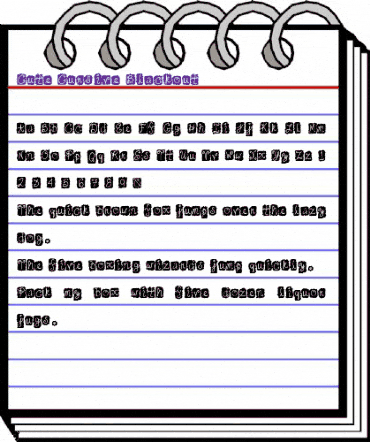 Cute Cursive Blackout Regular animated font preview