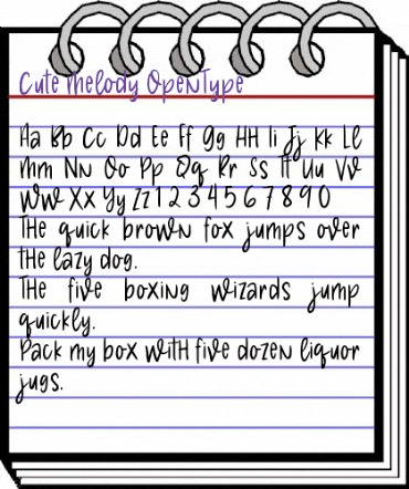 Cute Melody Regular animated font preview Cute Melody Regular animated font preview