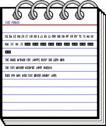Cute Pinkies Regular animated font preview Cute Pinkies Regular animated font preview