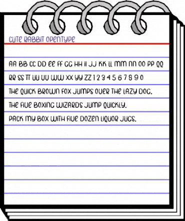 CUTE RABBIT Regular animated font preview CUTE RABBIT Regular animated font preview