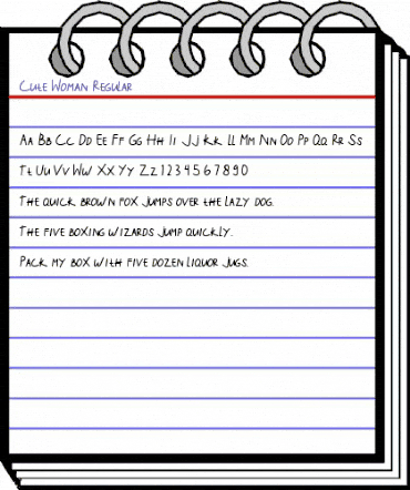 Cute Woman Regular animated font preview