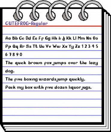CUTE FROG Regular animated font preview CUTE FROG Regular animated font preview