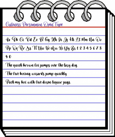 Cuteness Persimmon Regular animated font preview Cuteness Persimmon Regular animated font preview