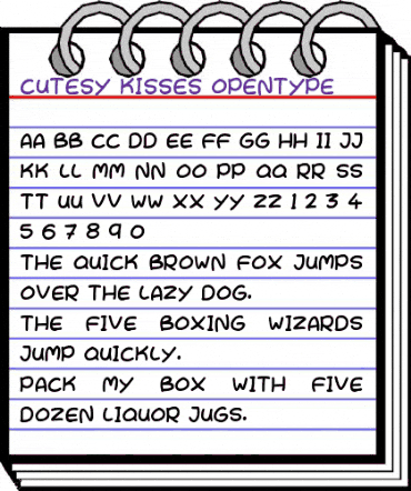 Cutesy Kisses Regular animated font preview Cutesy Kisses Regular animated font preview