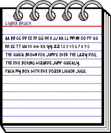 Cyber Brush Regular animated font preview Cyber Brush Regular animated font preview