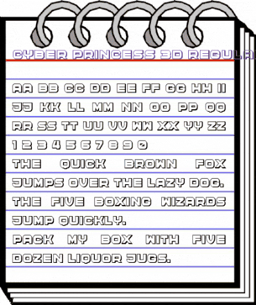 Cyber Princess 3D Regular animated font preview Cyber Princess 3D Regular animated font preview