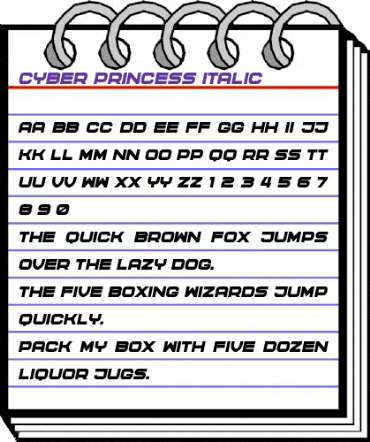 Cyber Princess Italic animated font preview Cyber Princess Italic animated font preview