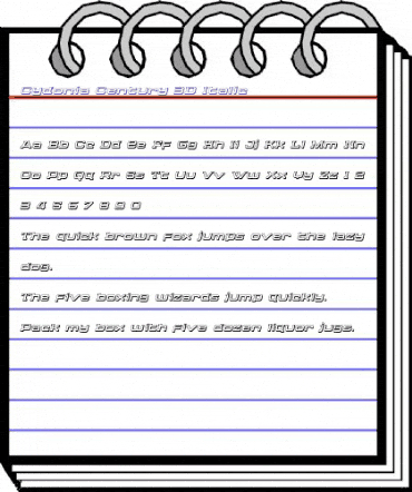 Cydonia Century 3D Italic Italic animated font preview Cydonia Century 3D Italic Italic animated font preview