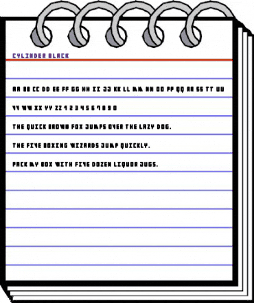 Cylinder Black animated font preview Cylinder Black animated font preview