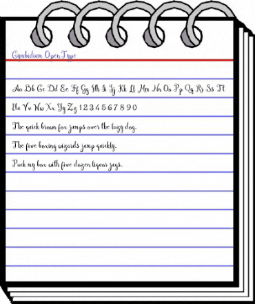 Cymbidium Regular animated font preview