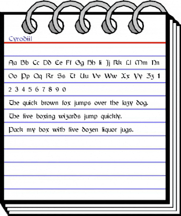 Cyrodiil Regular animated font preview