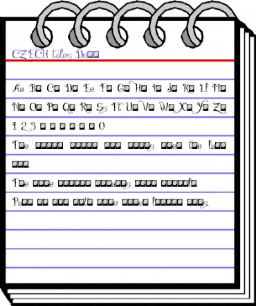 CZECH tales Demo animated font preview