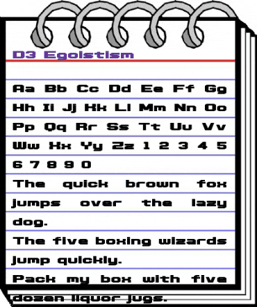 D3 Egoistism Regular animated font preview D3 Egoistism Regular animated font preview