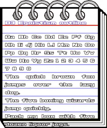 D3 Egoistism outline Regular animated font preview D3 Egoistism outline Regular animated font preview