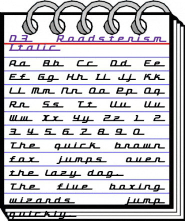 D3 Roadsterism Long Italic Regular animated font preview D3 Roadsterism Long Italic Regular animated font preview