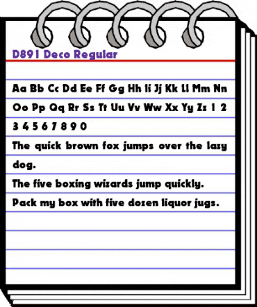 D891-Deco Regular animated font preview